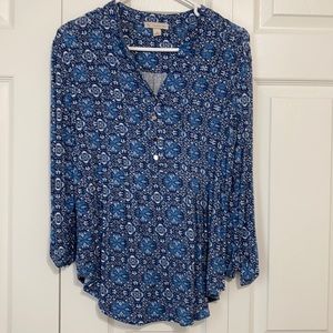 DressBarn 3/4 Sleeve Popover Top
